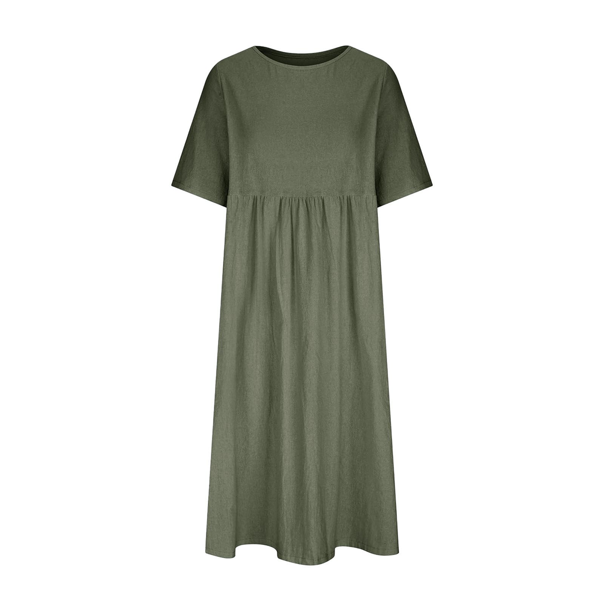 Summer New Cotton and Linen Casual Short Sleeve