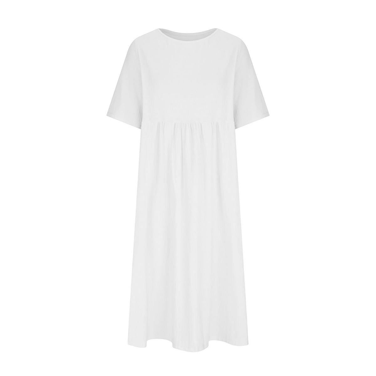 Summer New Cotton and Linen Casual Short Sleeve