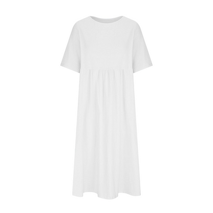Summer New Cotton and Linen Casual Short Sleeve