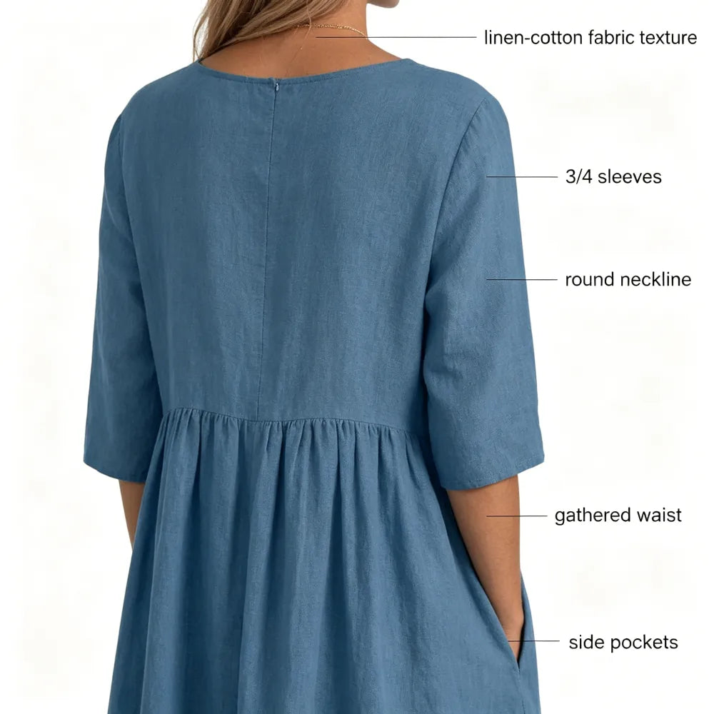Summer New Cotton and Linen Casual Short Sleeve